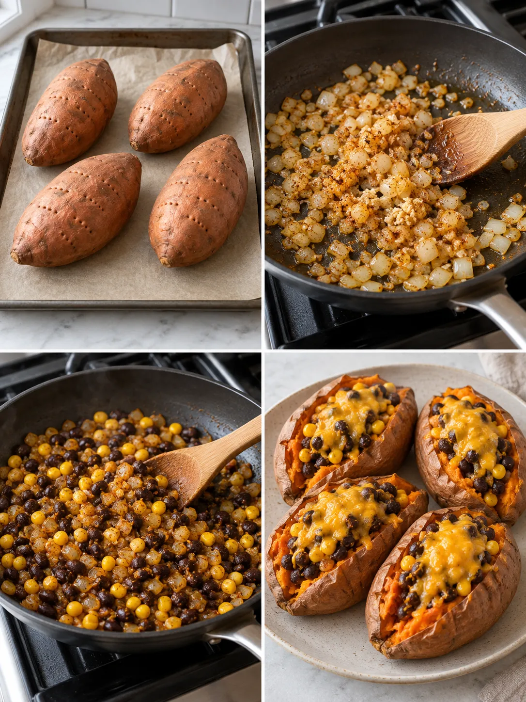 Black Bean Stuffed Sweet Potatoes