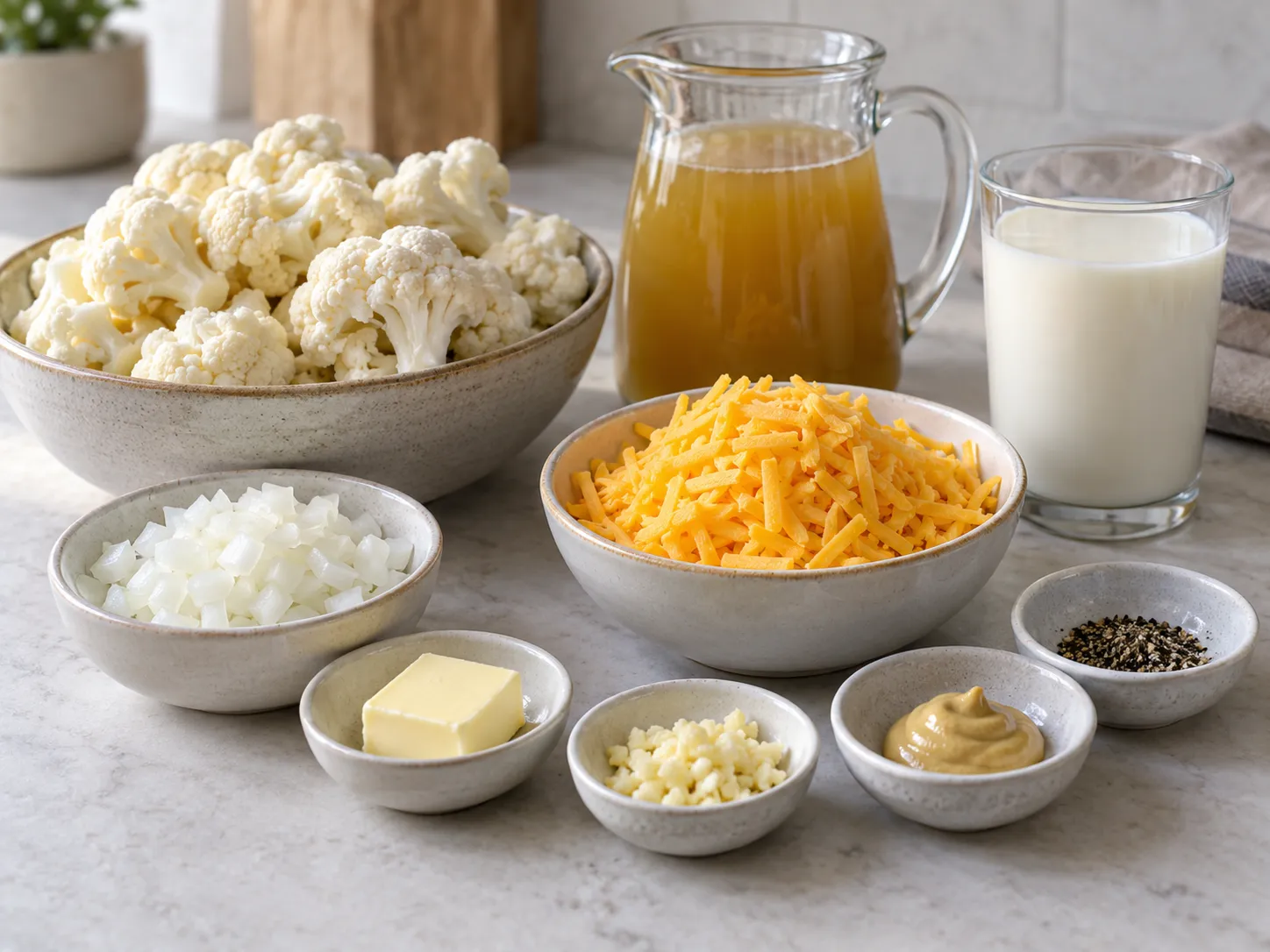 Creamy Cauliflower Cheddar Soup