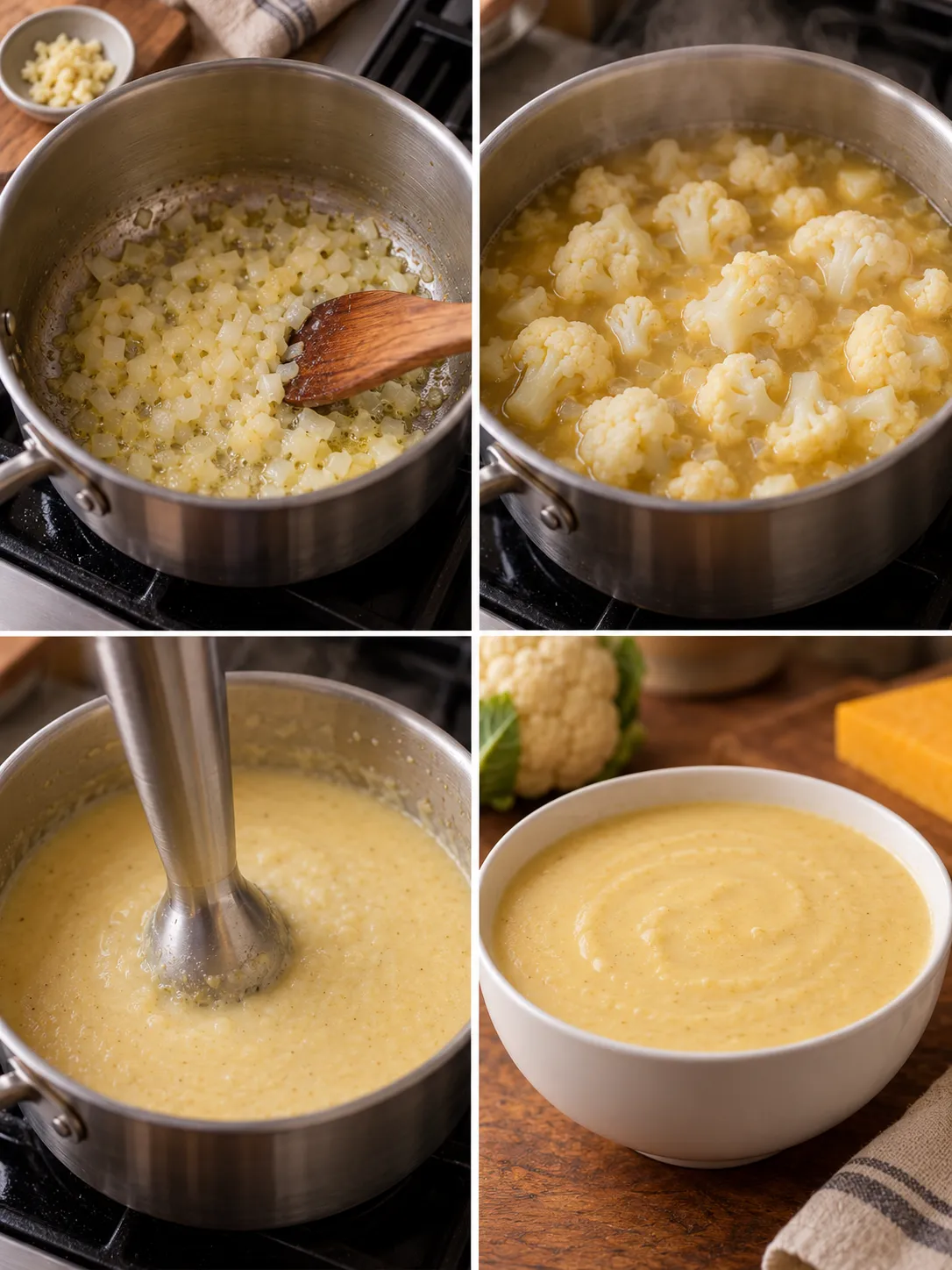 Creamy Cauliflower Cheddar Soup