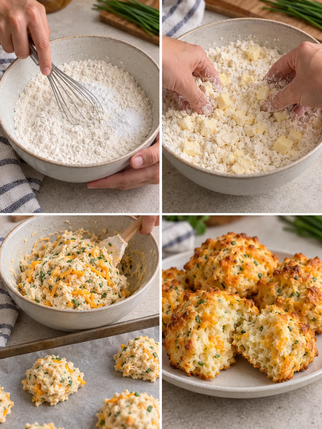 Cheddar Chive Drop Biscuits