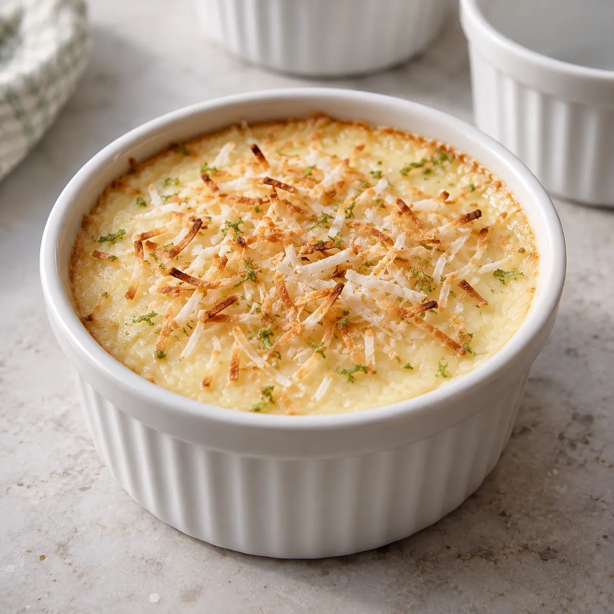 Coconut Lime Baked Custard