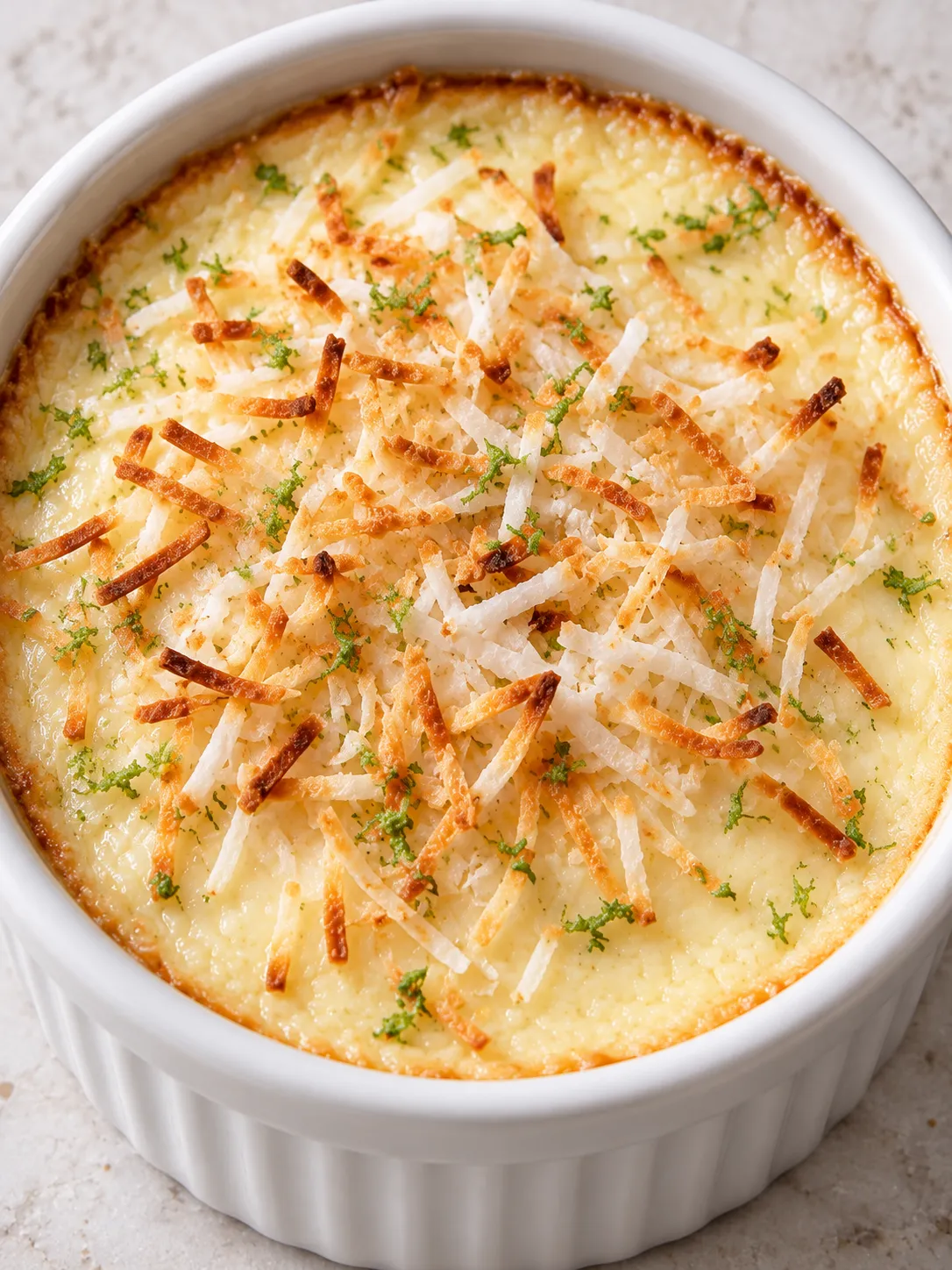 Coconut Lime Baked Custard