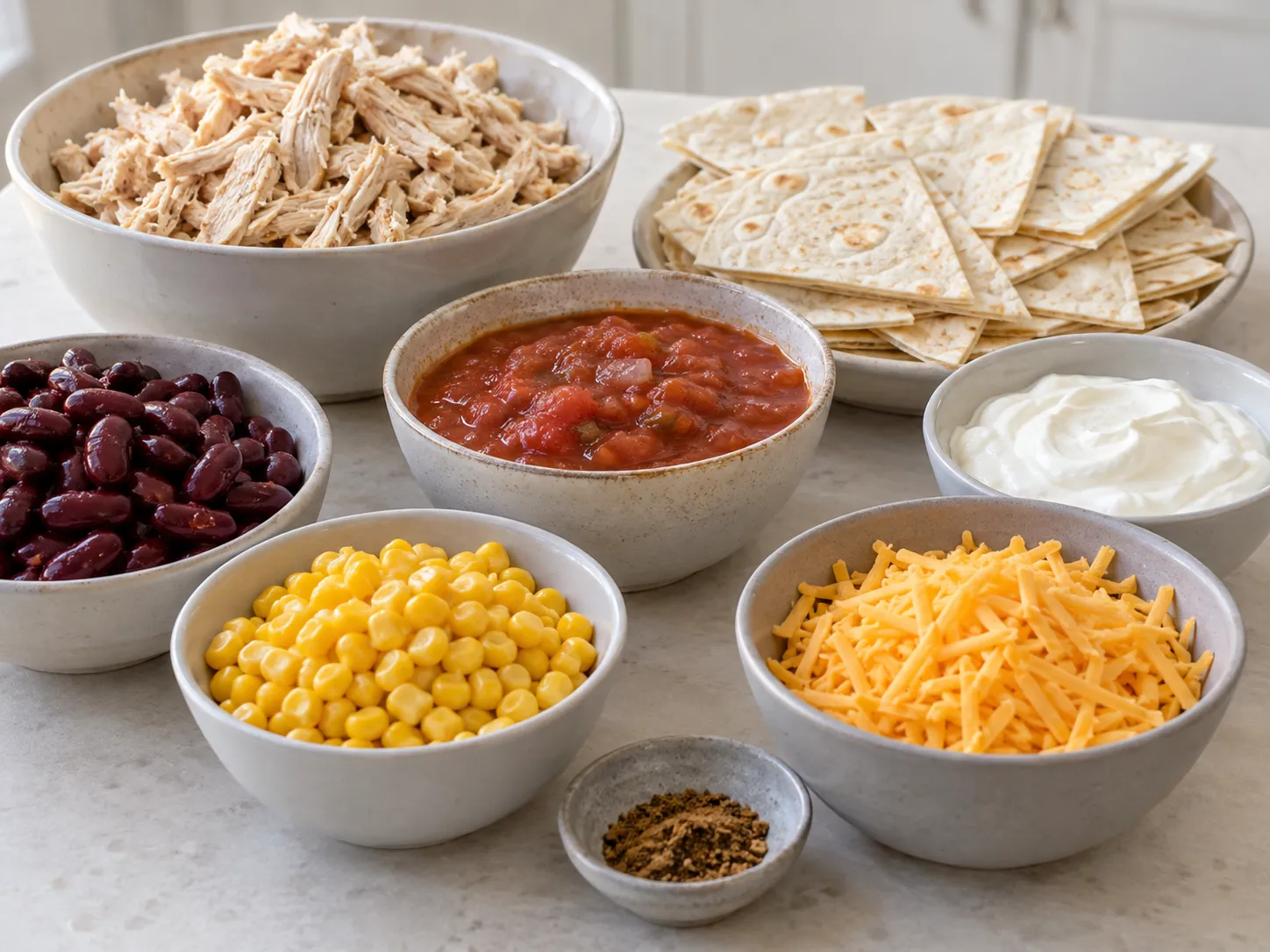 Chicken Salsa Tortilla Bake