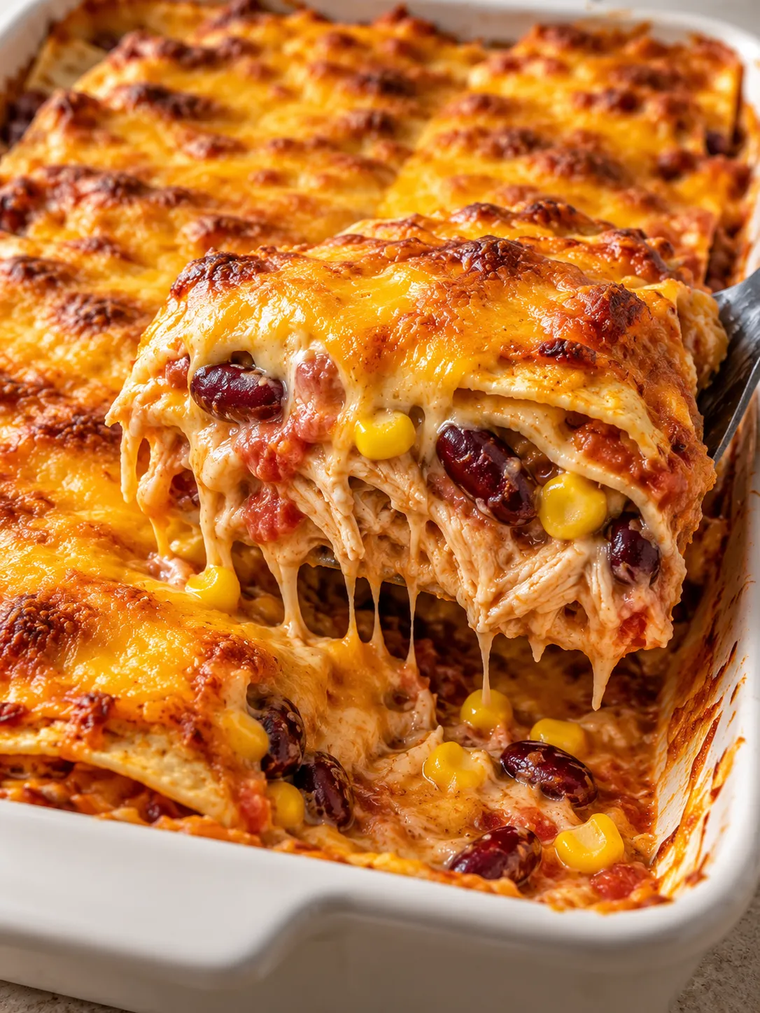Chicken Salsa Tortilla Bake