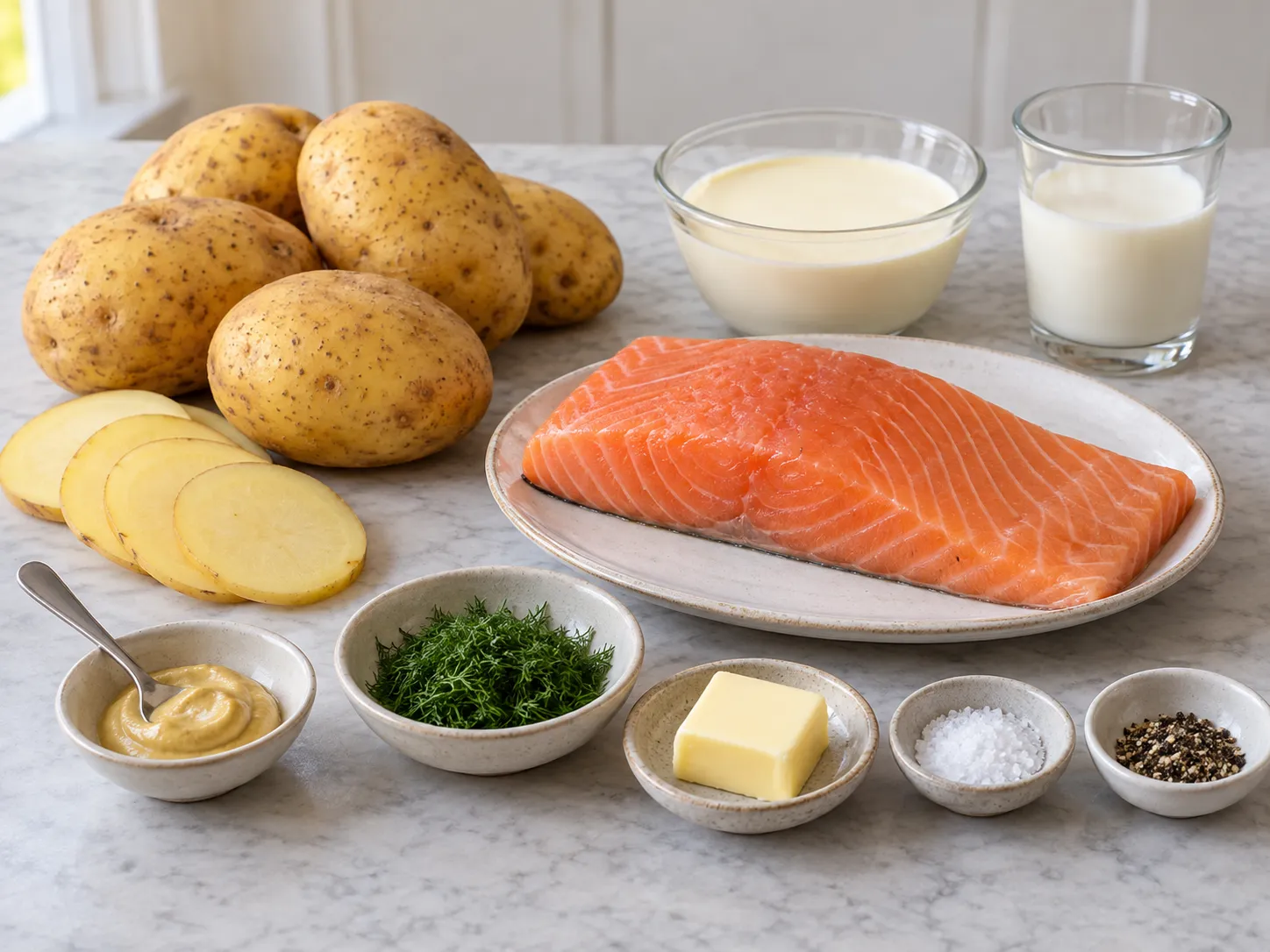 Salmon Dill Potato Bake