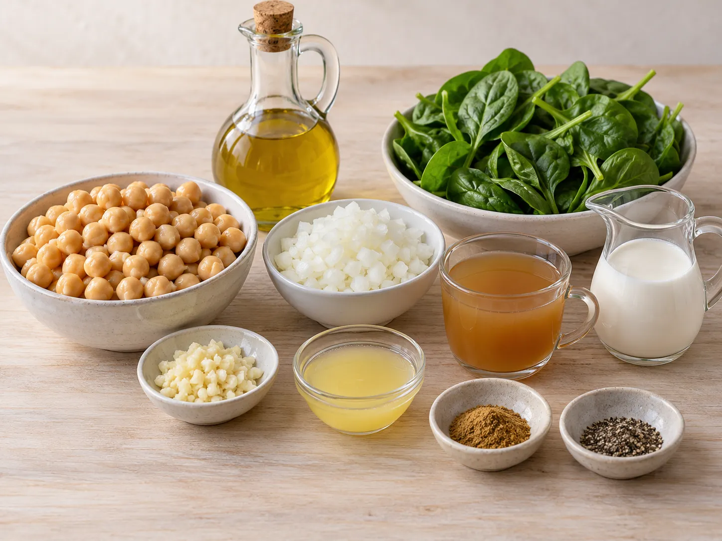 Lemon Garlic Chickpea Skillet