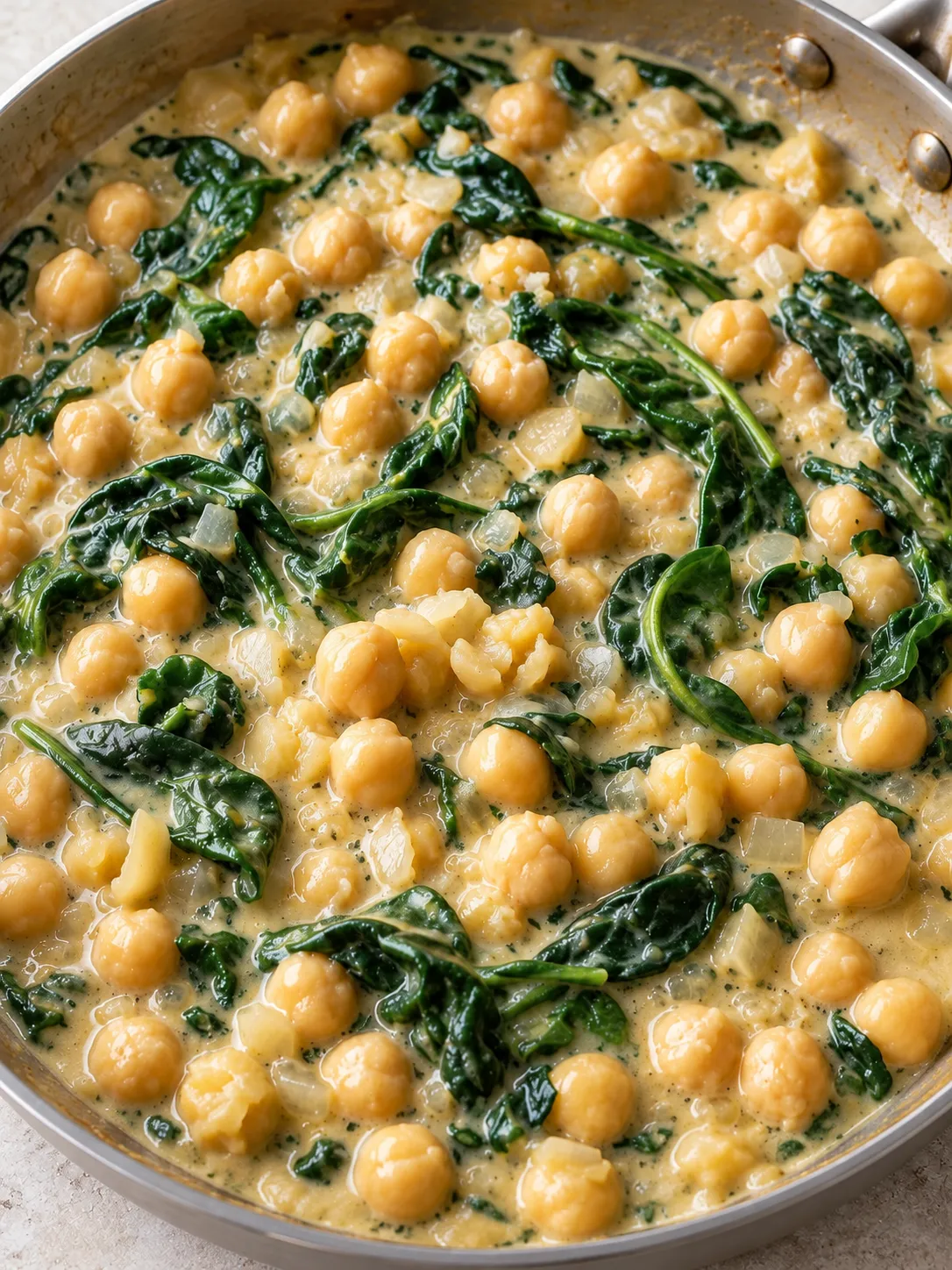 Lemon Garlic Chickpea Skillet