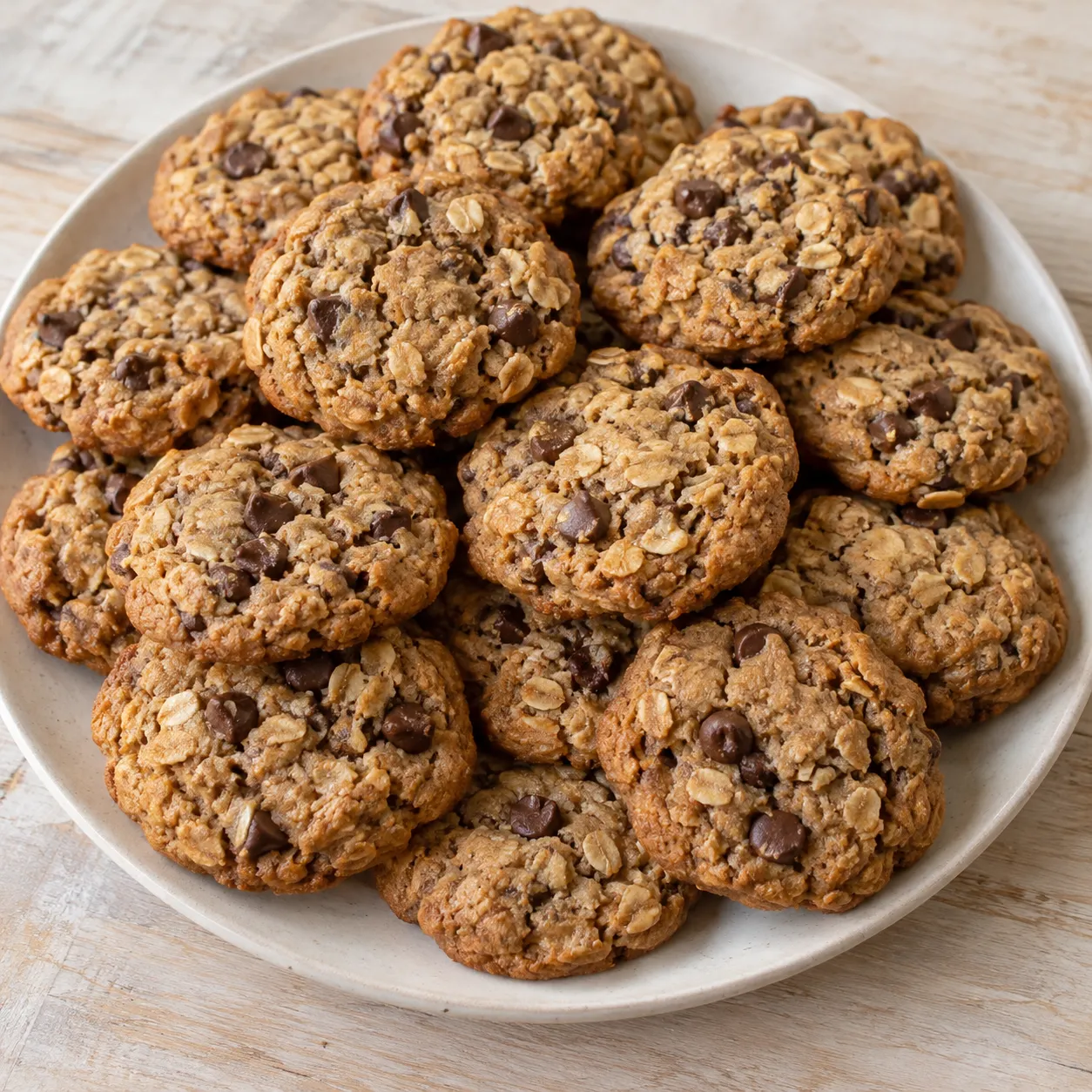Peanut Butter Chocolate Oat Cookies