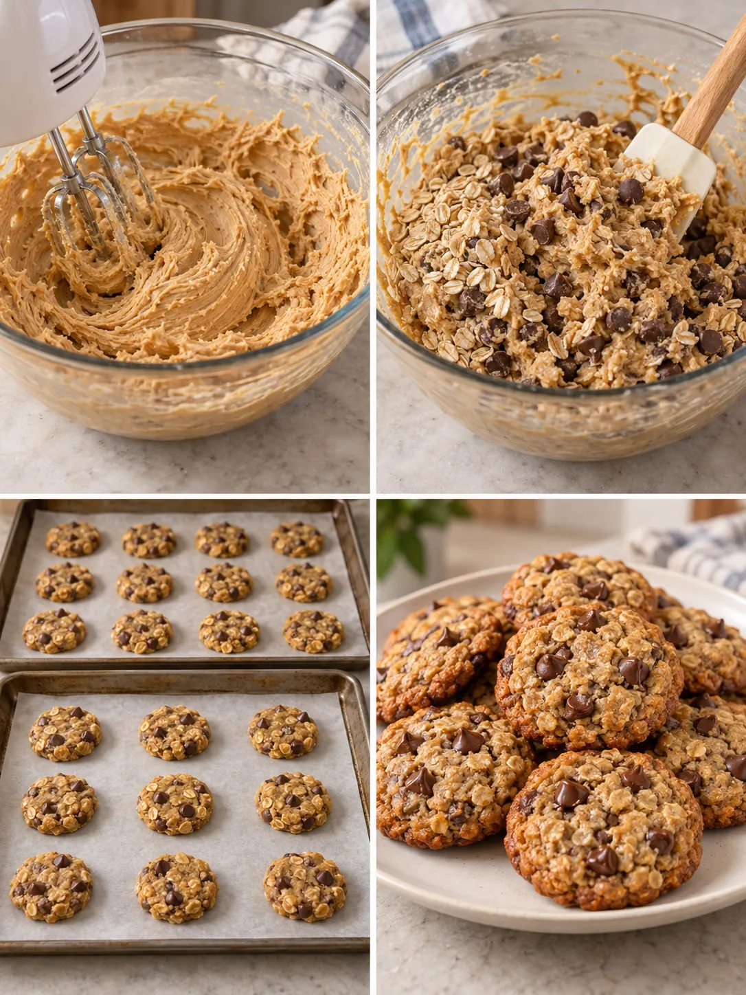 Peanut Butter Chocolate Oat Cookies