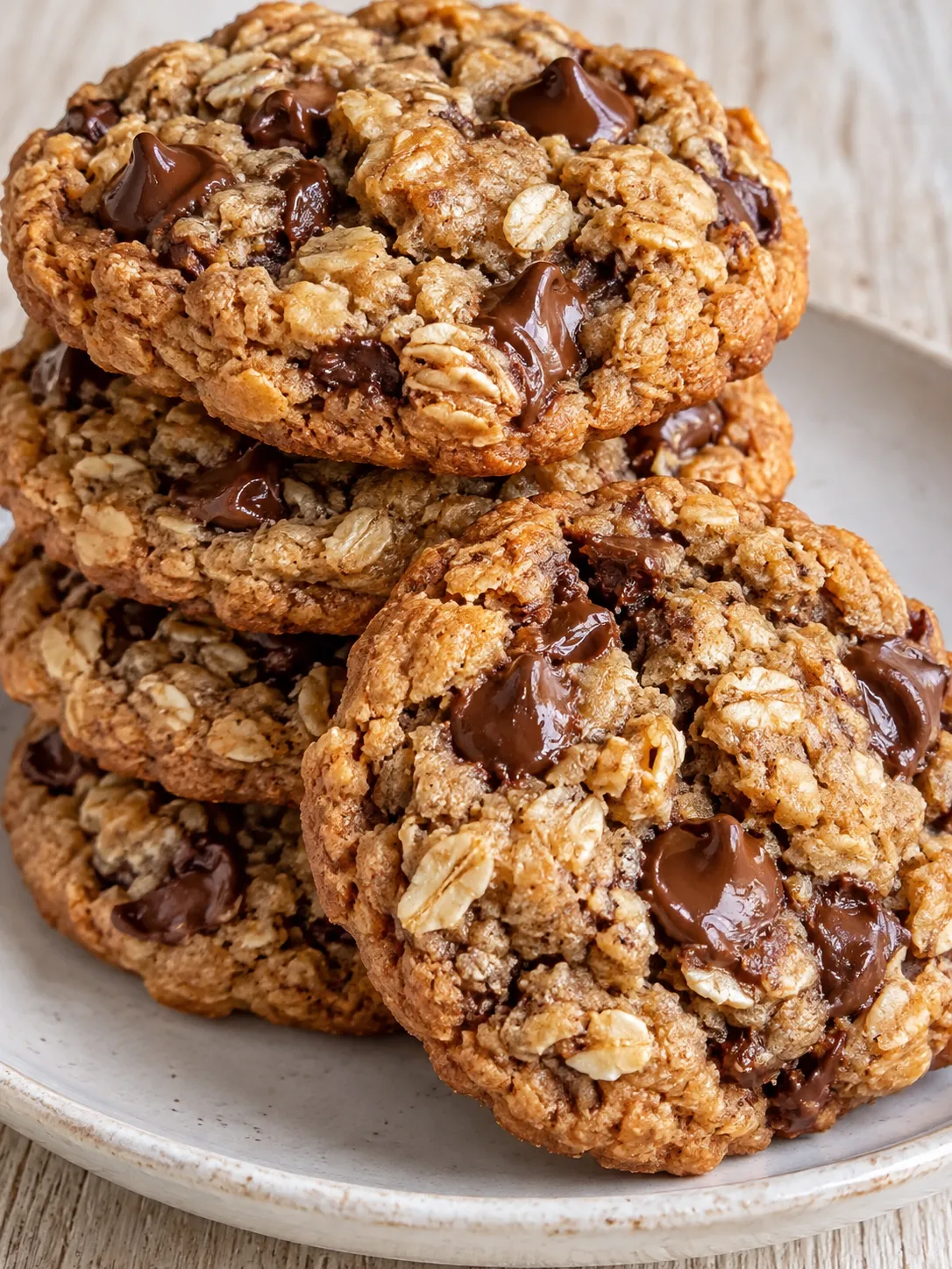 Peanut Butter Chocolate Oat Cookies