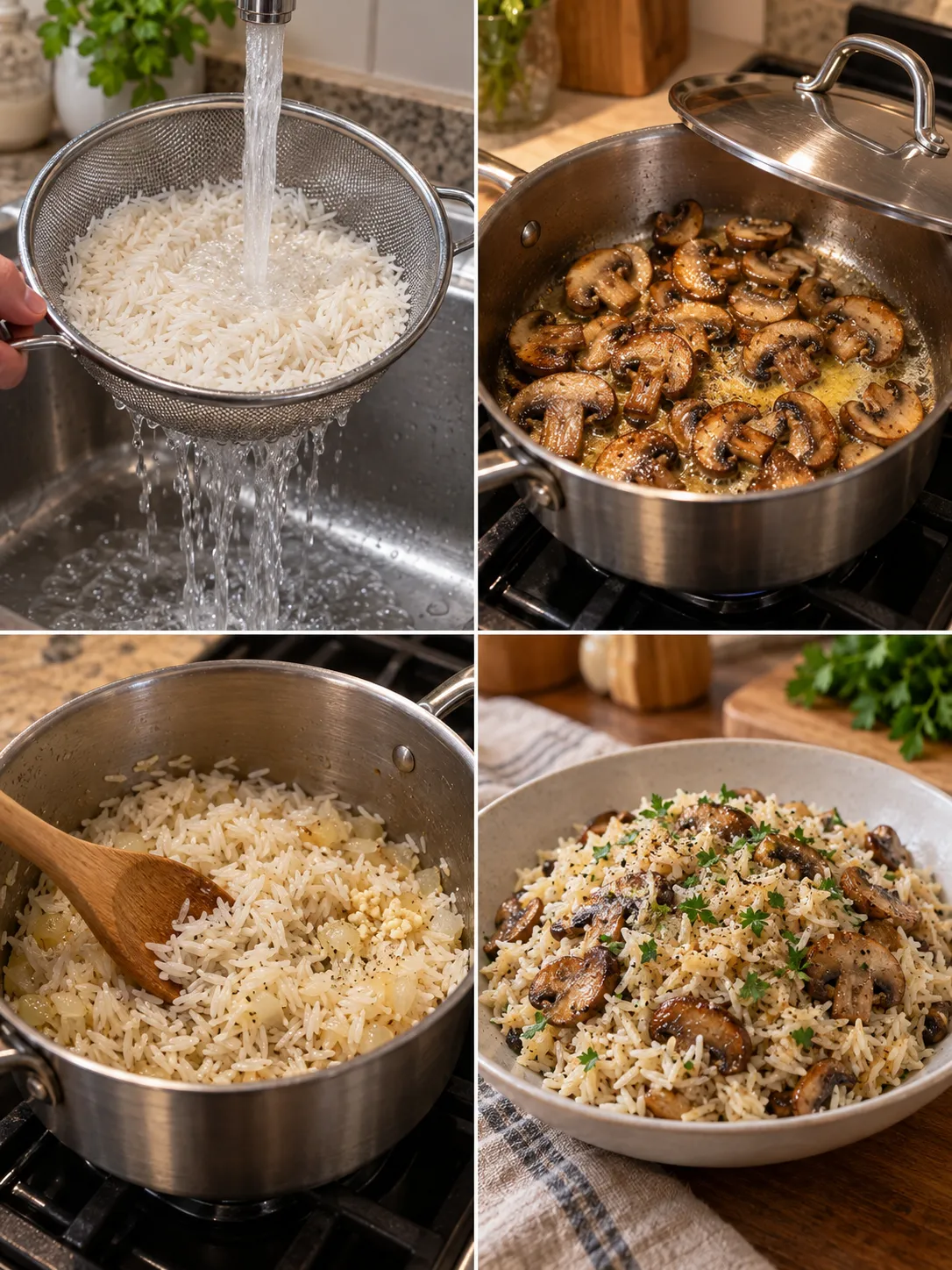 Garlic Butter Mushroom Rice