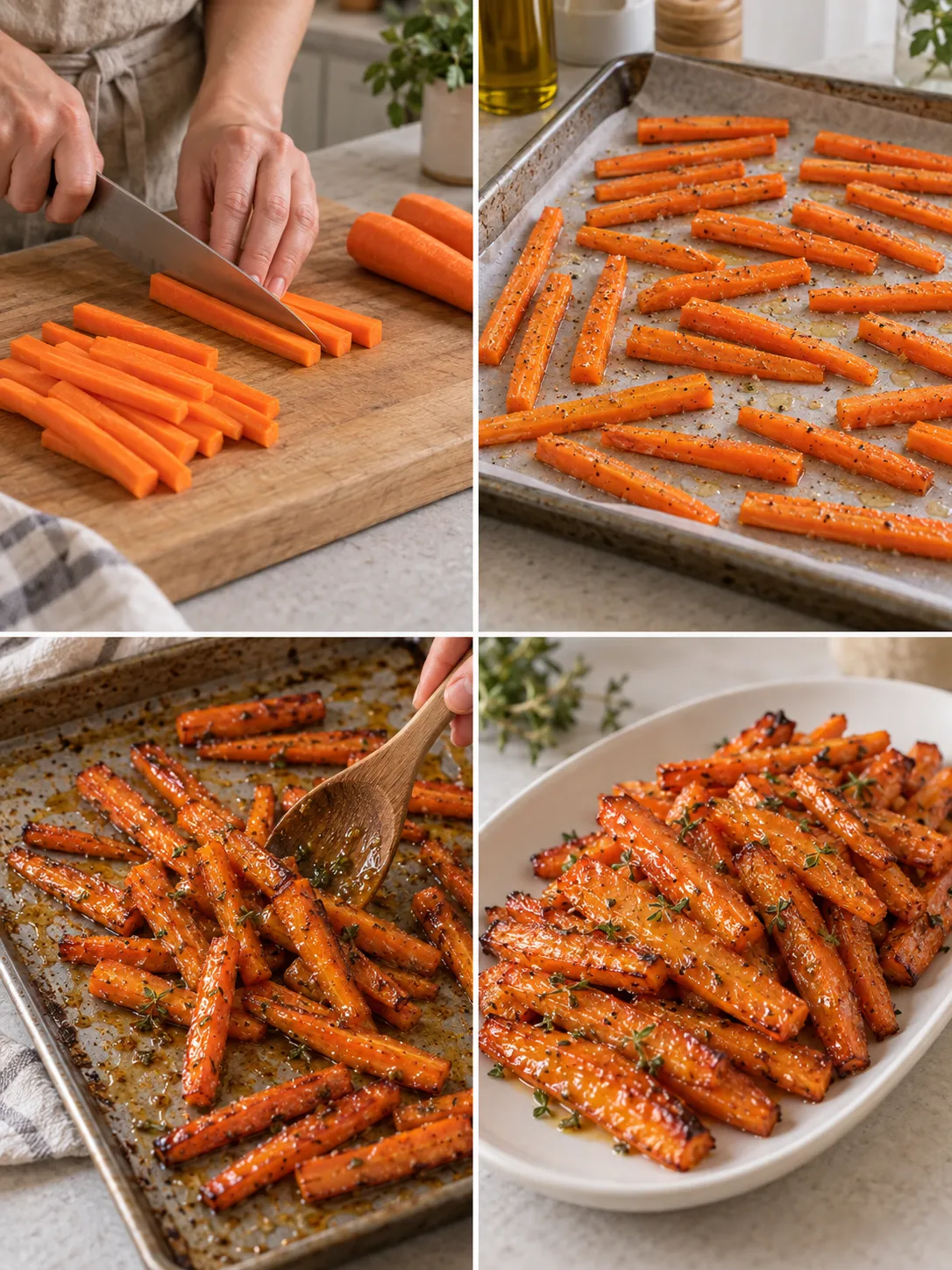 Honey Mustard Roasted Carrots