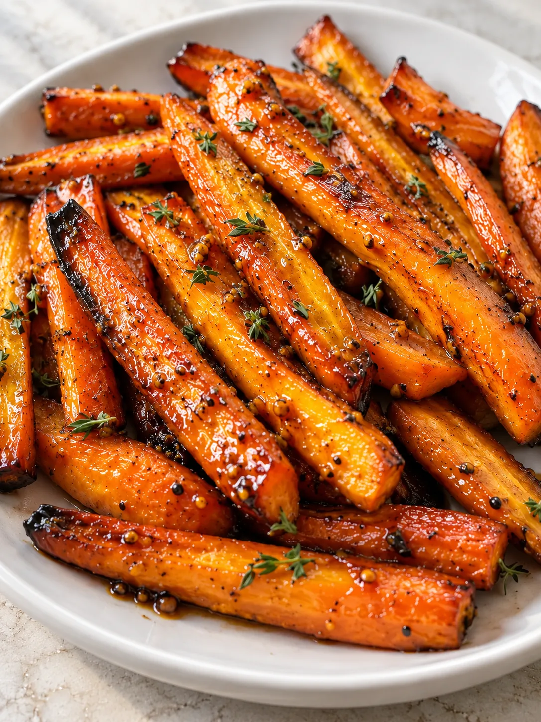 Honey Mustard Roasted Carrots