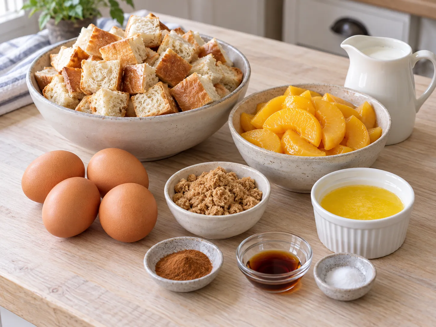 Peach Cinnamon French Toast Bake
