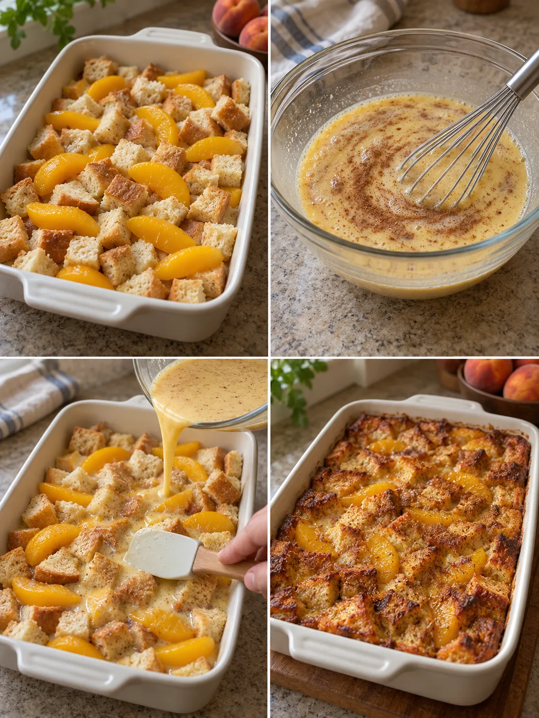 Peach Cinnamon French Toast Bake