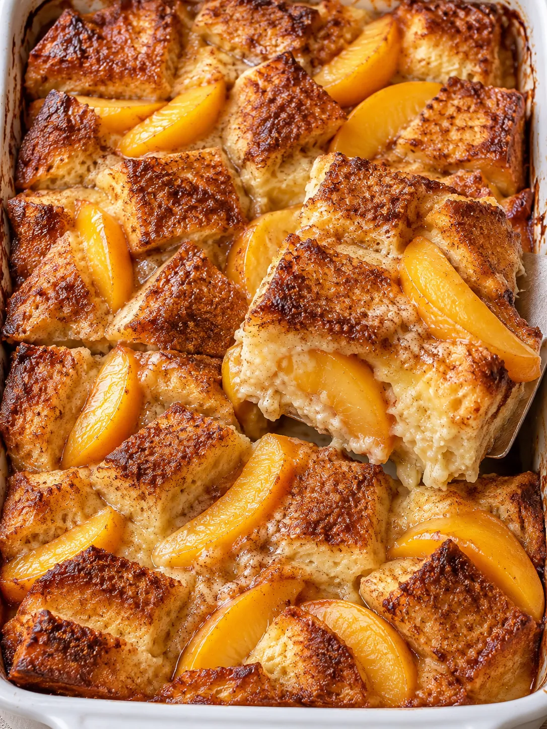 Peach Cinnamon French Toast Bake