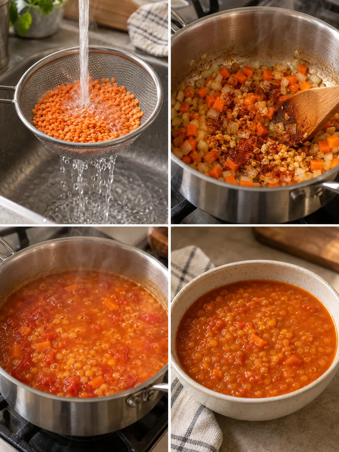Tomato Red Lentil Soup