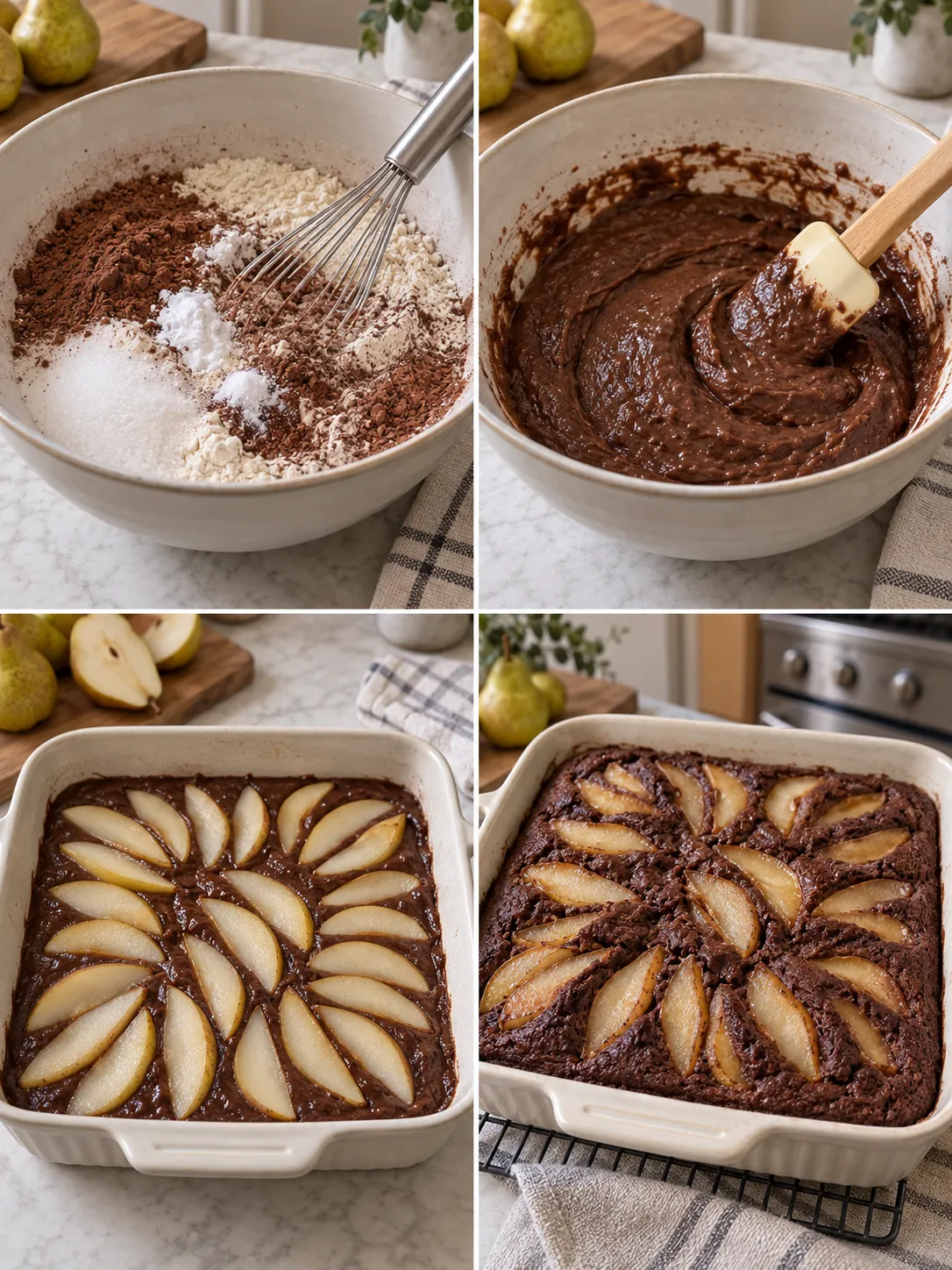 Chocolate Pear Pudding Cake