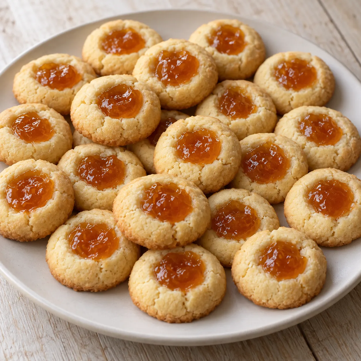 Apricot Jam Thumbprint Cookies