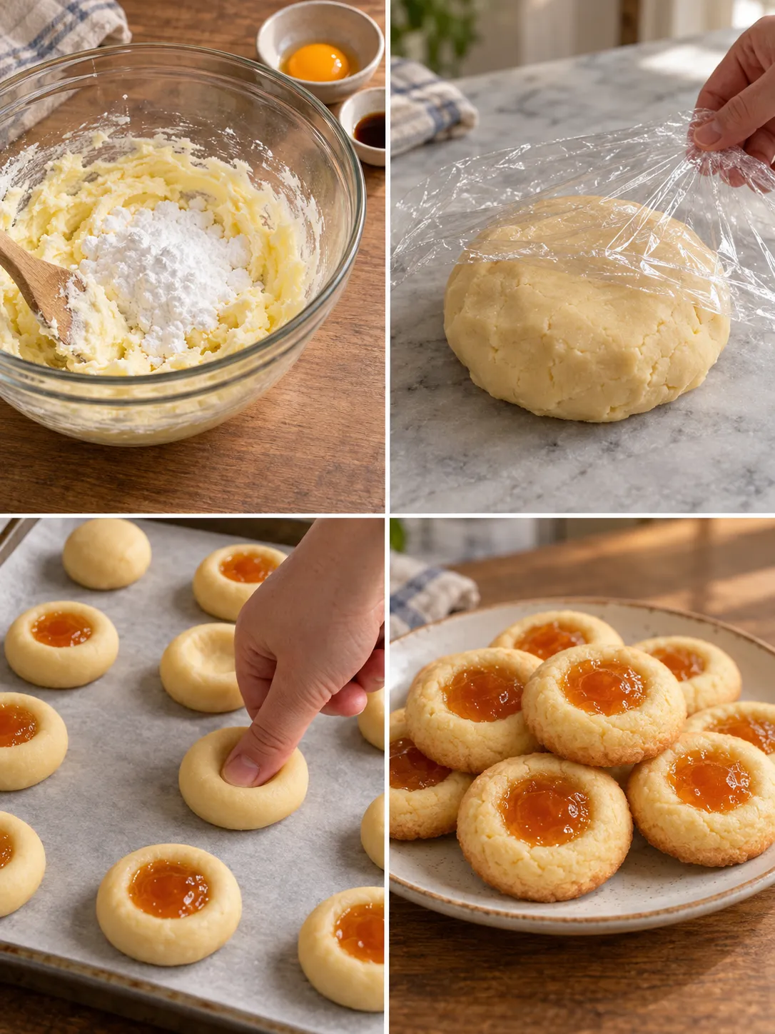 Apricot Jam Thumbprint Cookies