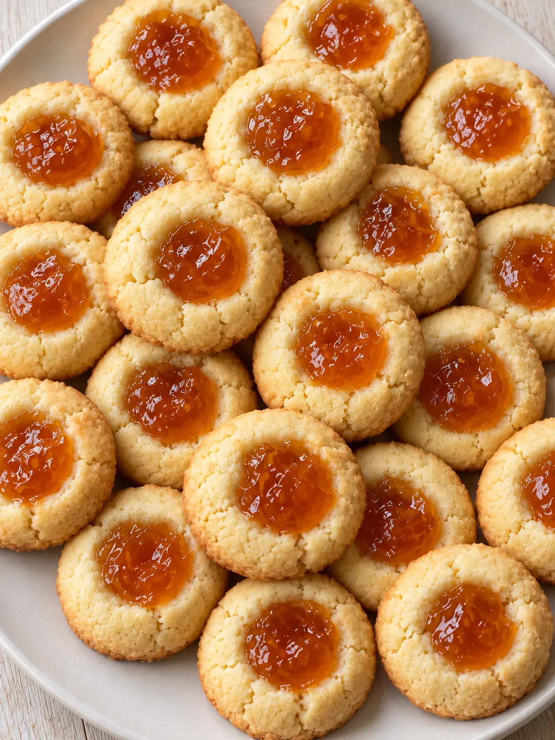Apricot Jam Thumbprint Cookies