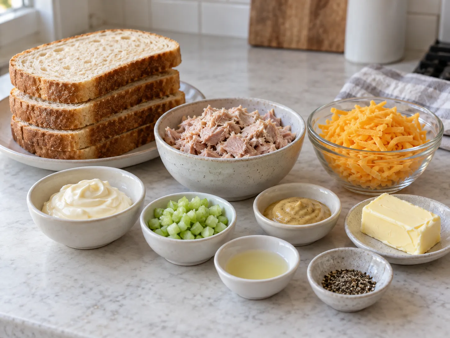 Crisp Cheddar Tuna Melts