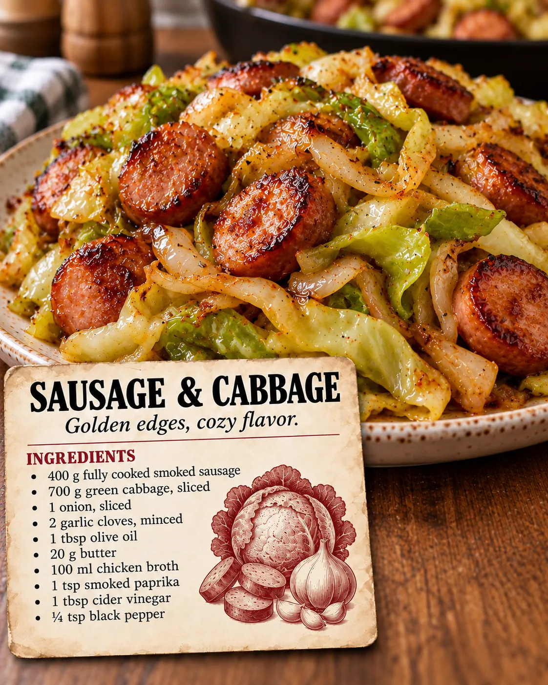 Sausage and Cabbage Skillet