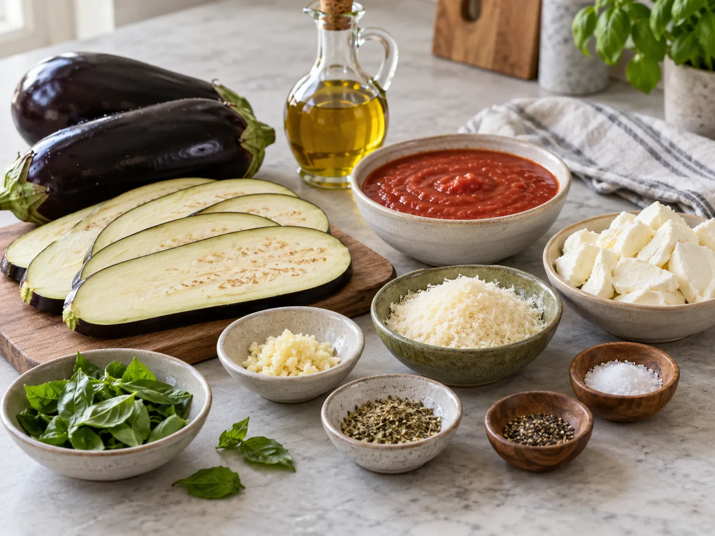 Roasted Eggplant Parmesan Bake