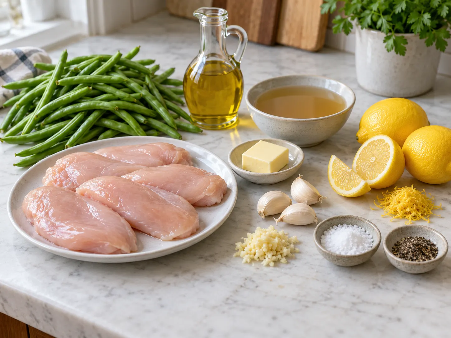 Lemon Garlic Chicken and Green Beans