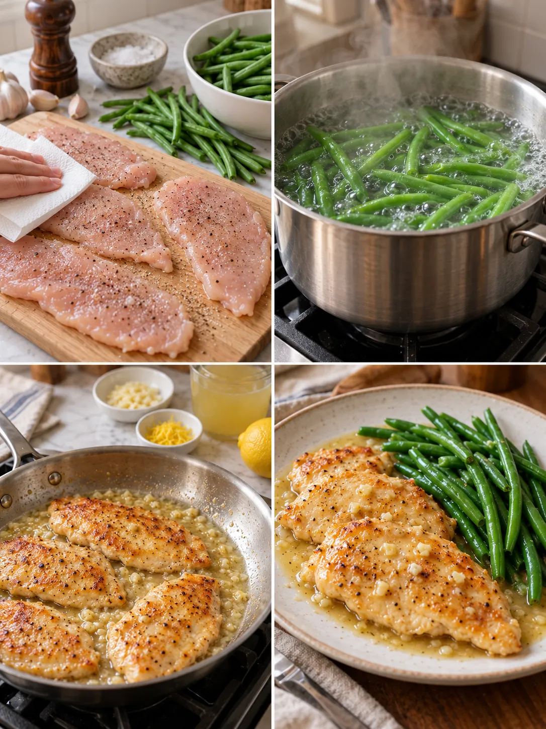 Lemon Garlic Chicken and Green Beans