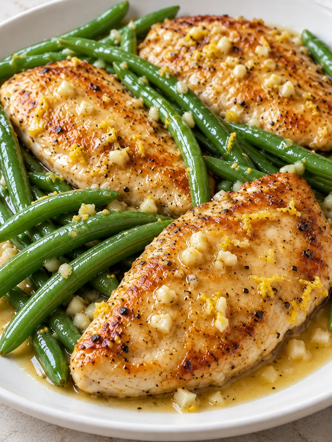 Lemon Garlic Chicken and Green Beans