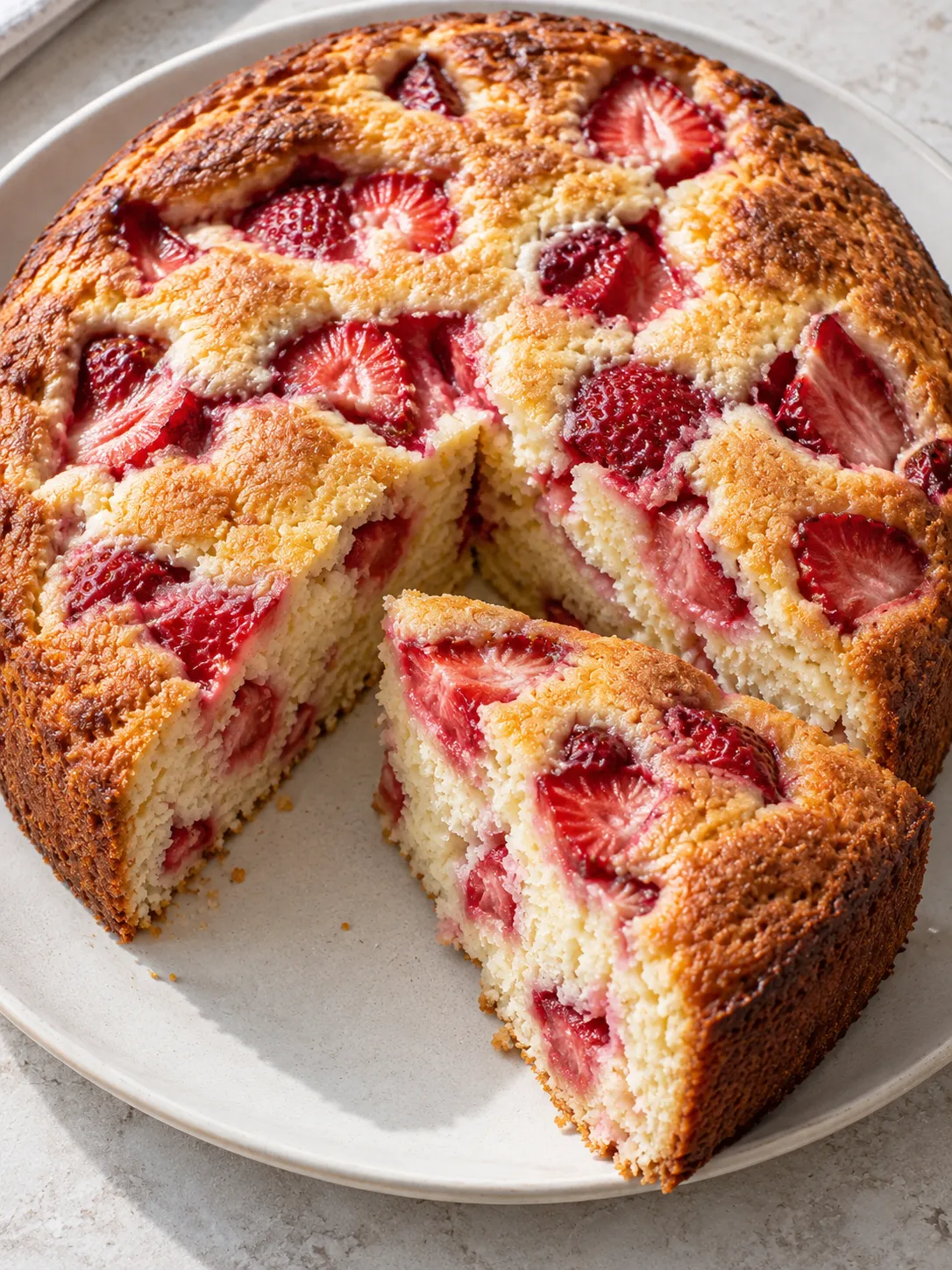 Strawberry Ricotta Breakfast Cake