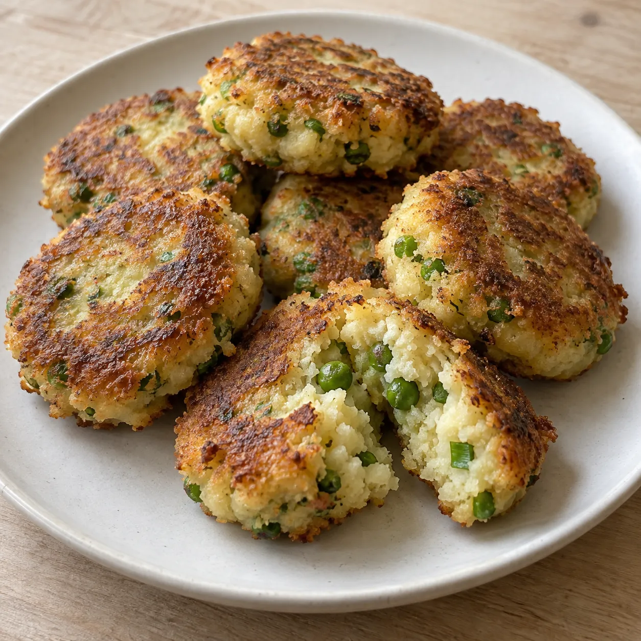 Crispy Potato and Pea Patties