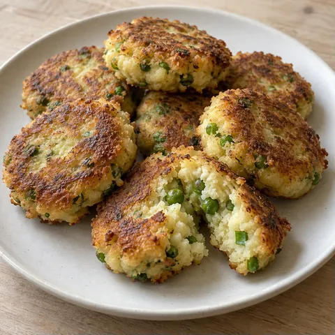 Crispy Potato and Pea Patties