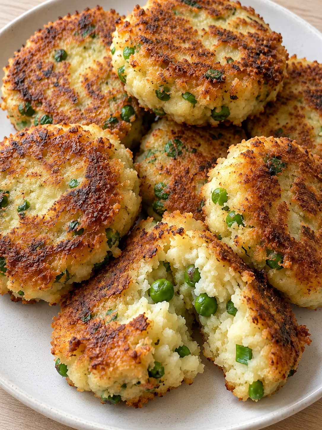 Crispy Potato and Pea Patties