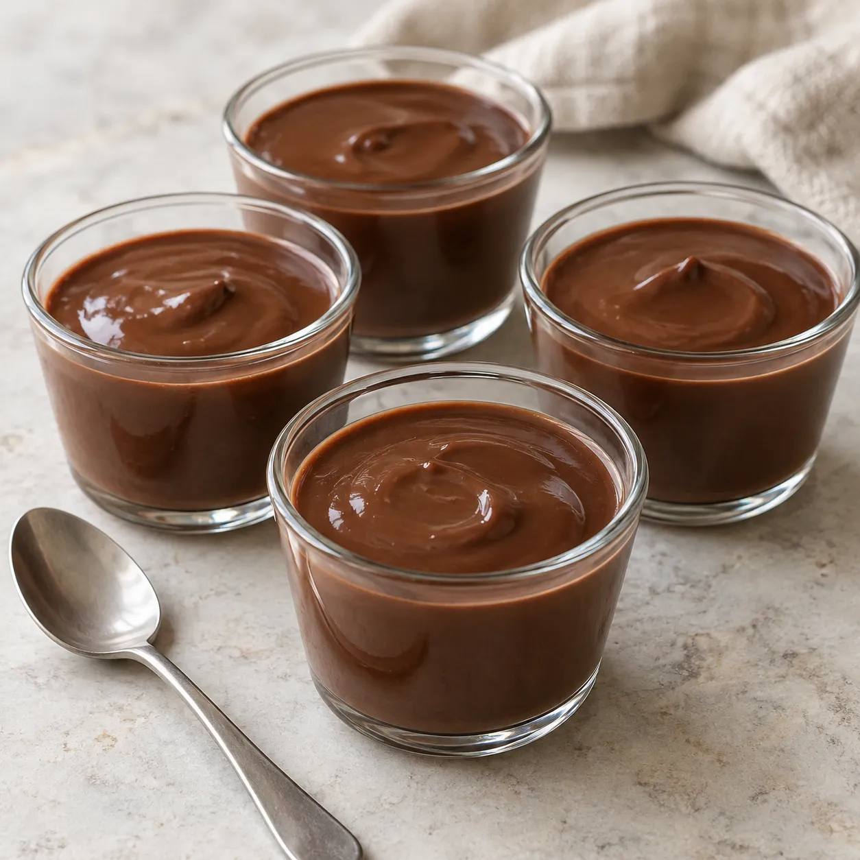 Silky Chocolate Pudding Cups