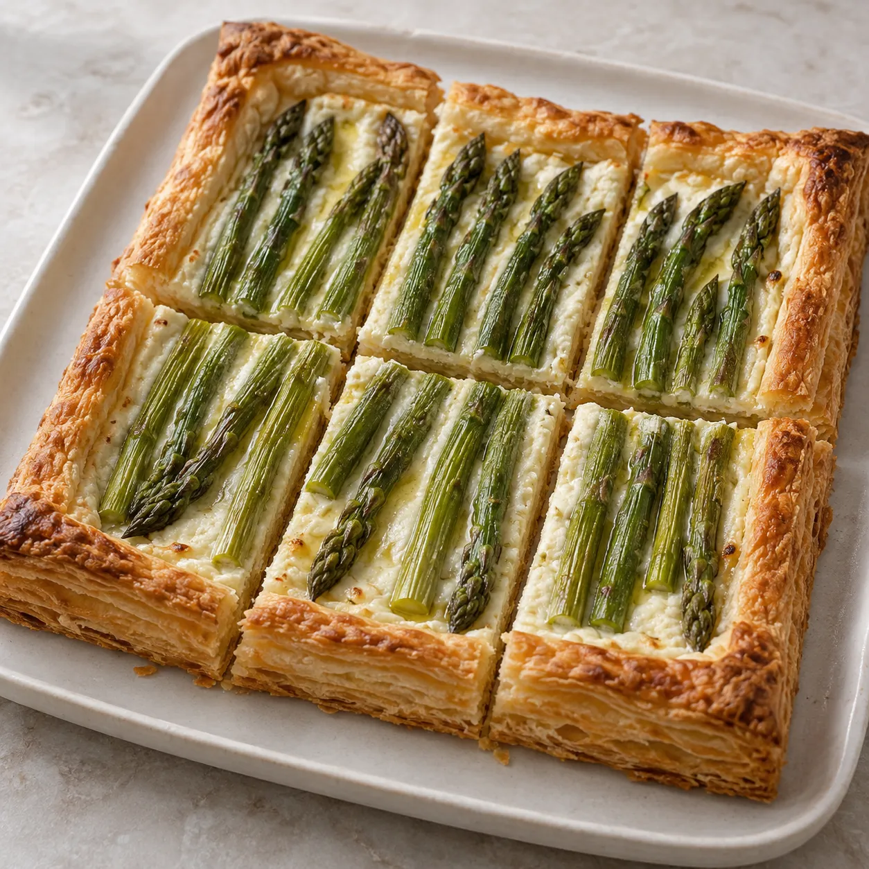 Asparagus Cream Cheese Puff Tart