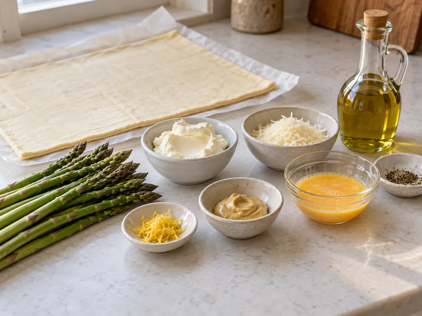 Asparagus Cream Cheese Puff Tart