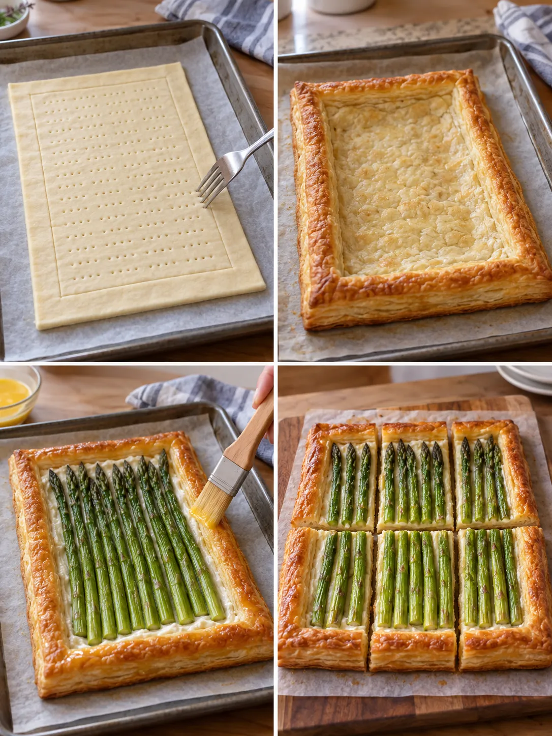 Asparagus Cream Cheese Puff Tart