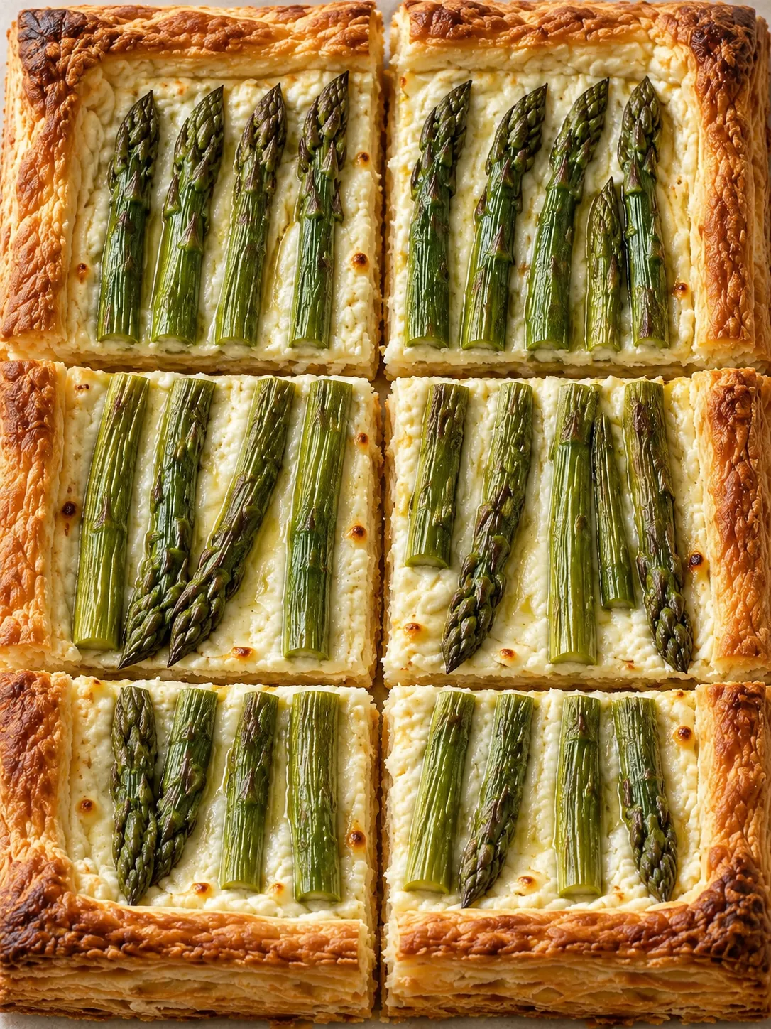 Asparagus Cream Cheese Puff Tart