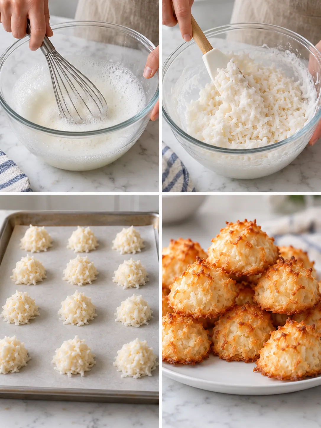 Golden Vanilla Coconut Macaroons