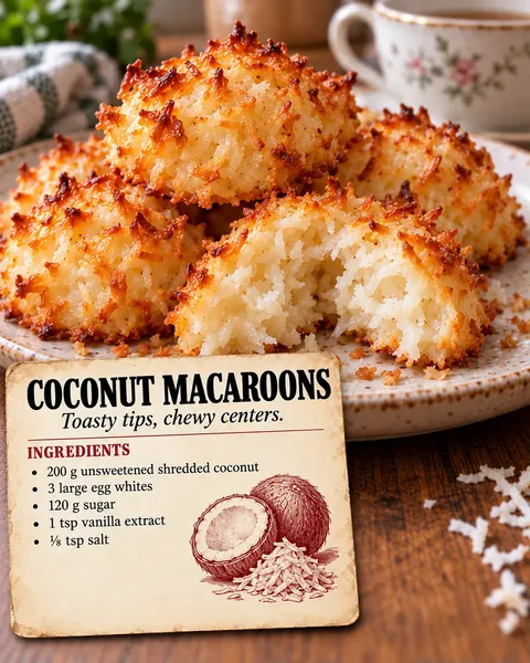 Golden Vanilla Coconut Macaroons