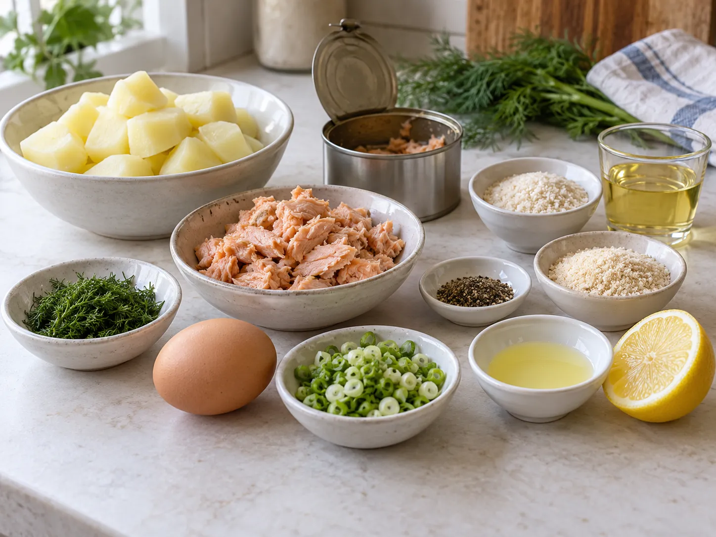 Salmon Potato Cakes with Dill