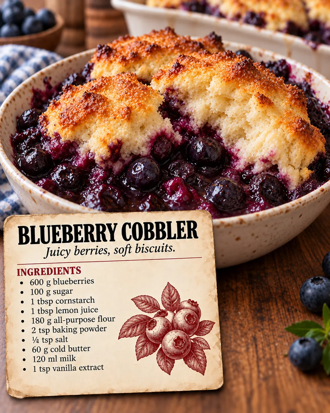 Blueberry Biscuit Cobbler