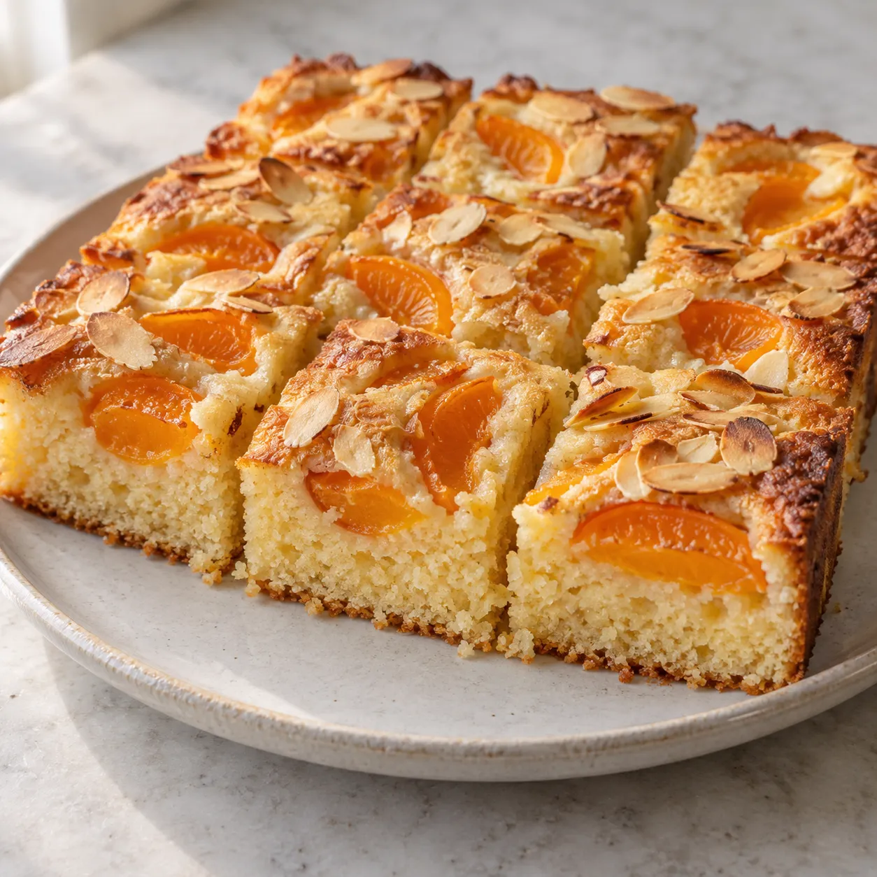 Apricot Almond Tray Cake