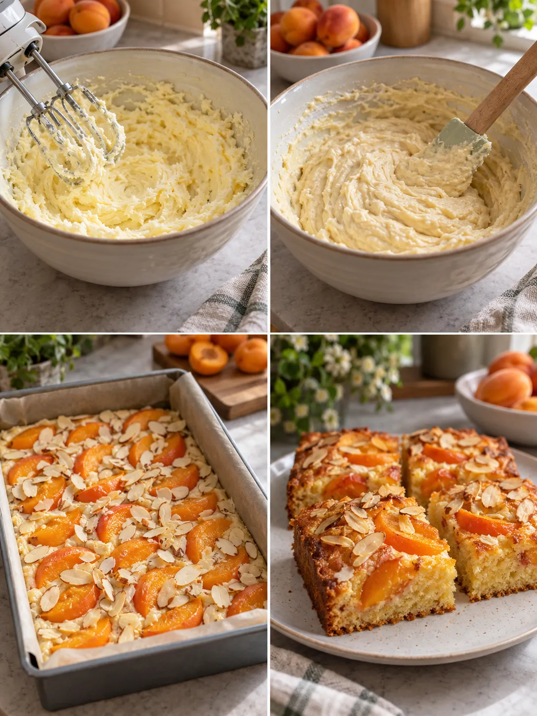Apricot Almond Tray Cake