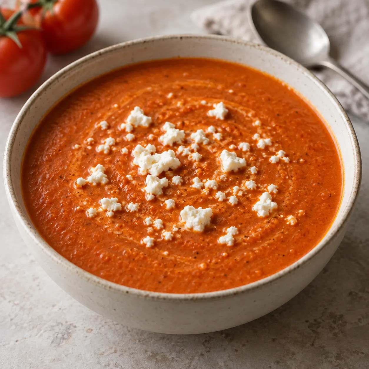 Roasted Tomato Feta Soup