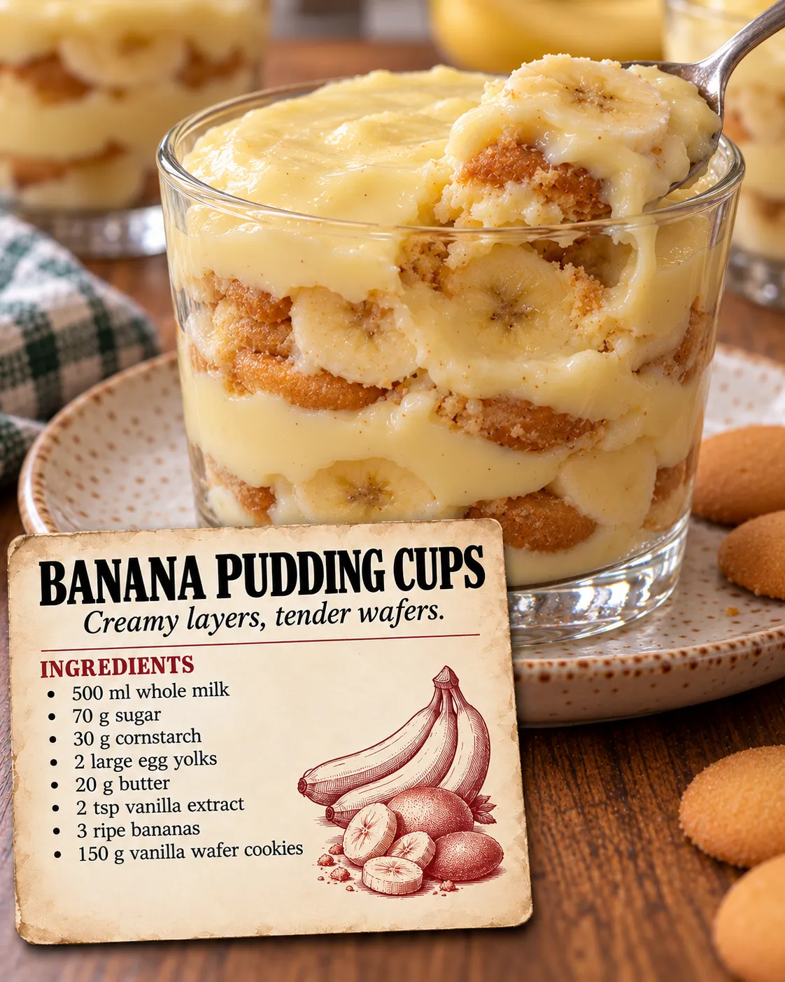 Banana Vanilla Pudding Cups