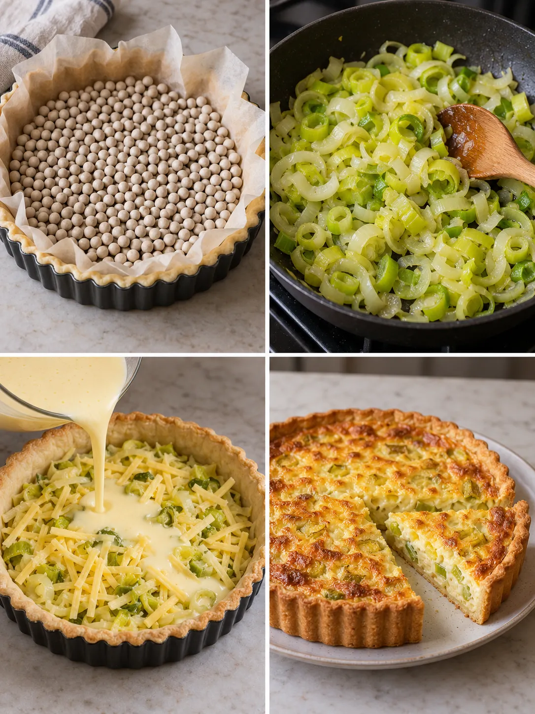 Leek Cheddar Quiche