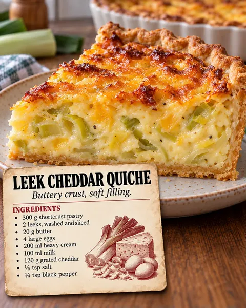 Leek Cheddar Quiche